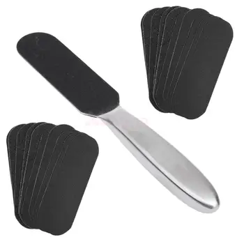 

Stainless Steel Double Side Foot File Hard Skin Remover + 20pcs Sandpaper