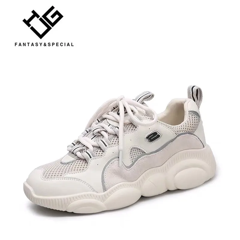 

IGU Chunky Shoes Platform Women Sneakers 2019 Spring Women Shoes Genuine Leather Creeper Shoes Pumps Females Casual Dad Shoes