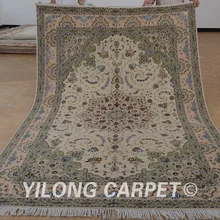 Yilong 6'x9' ручной работы ковёр из шелка и шерсти Изысканный Большой ручной работы шерстяной ковер(1446