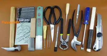 

15pcs Professional Cobbler's Shoe Repair Tool Kit Set Pliers Punch Scissors Awl Cutter Hammer Professional Cobbler's Shoe Repair