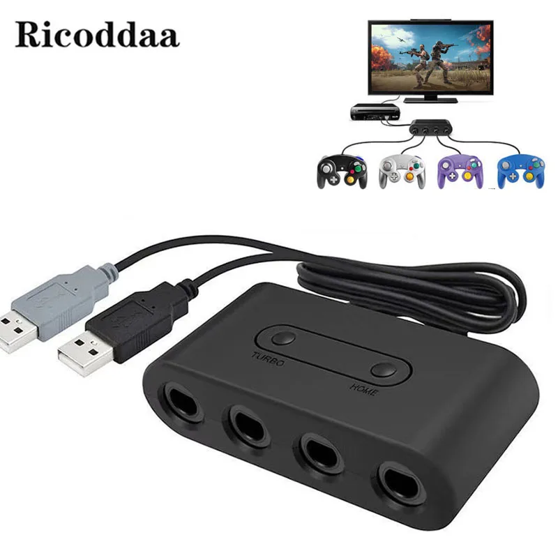 4 порта для контроллеров GameCube GC USB адаптер конвертер Nintendo Wii U PC NGC ПК игровые