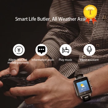 

2019 Smart Watch 4GB Android 6.0 SmartWatch WIFI Nano SIM Card with play music Heart Rate Monitor support Dutch Latvian Estonian