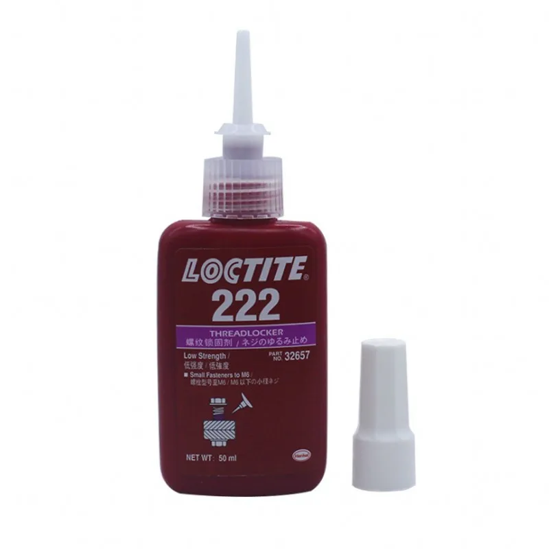 

loctite 222 glue 50ml thread locking agent, low strength, thixotropic viscosity