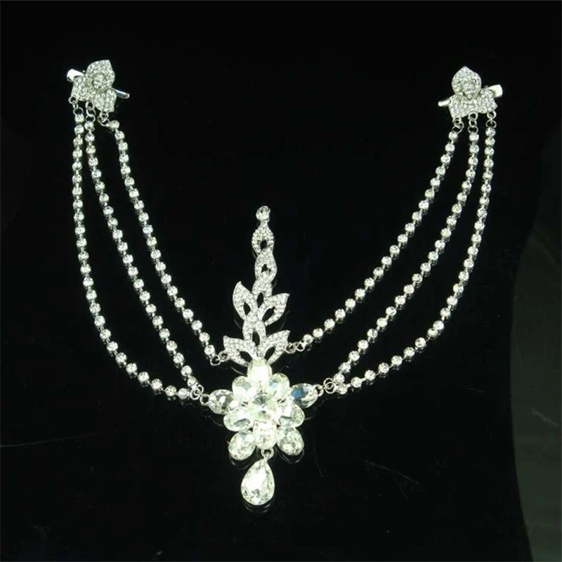 Fashion Exotic Style Bridal Hairband Tiara Women Claw Chain Wedding