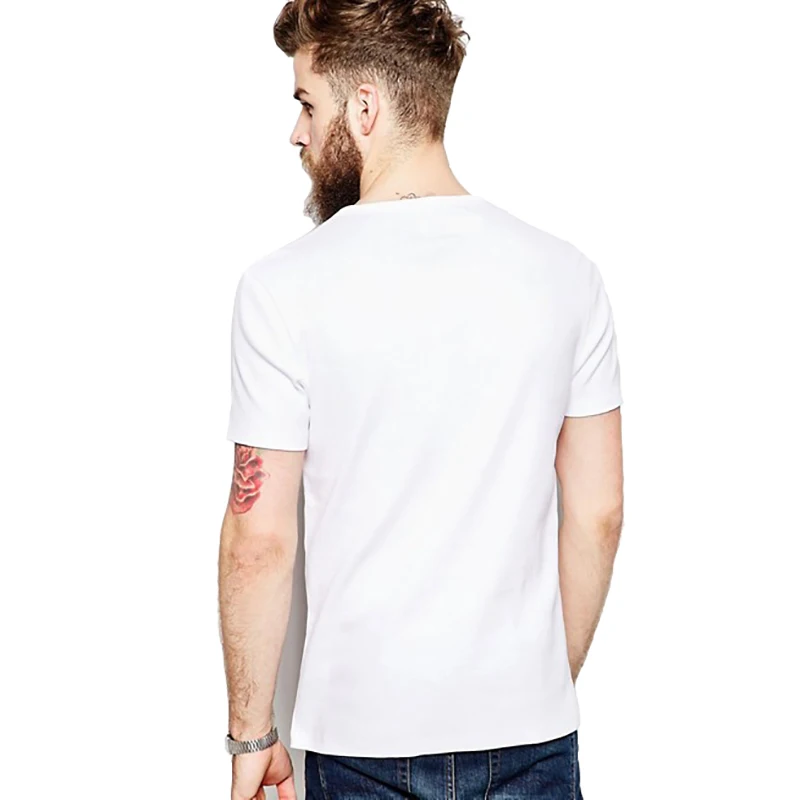 Новинка г. летние футболки с короткими рукавами Для мужчин casaul белый чужой Курение печати веселые Для мужчин; футболки