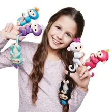 YIBU 6 Color Fingerlings Interactive Baby Monkeys Smart Colorful Fingers Llings Smart Induction Toys Best Gifts For Kids