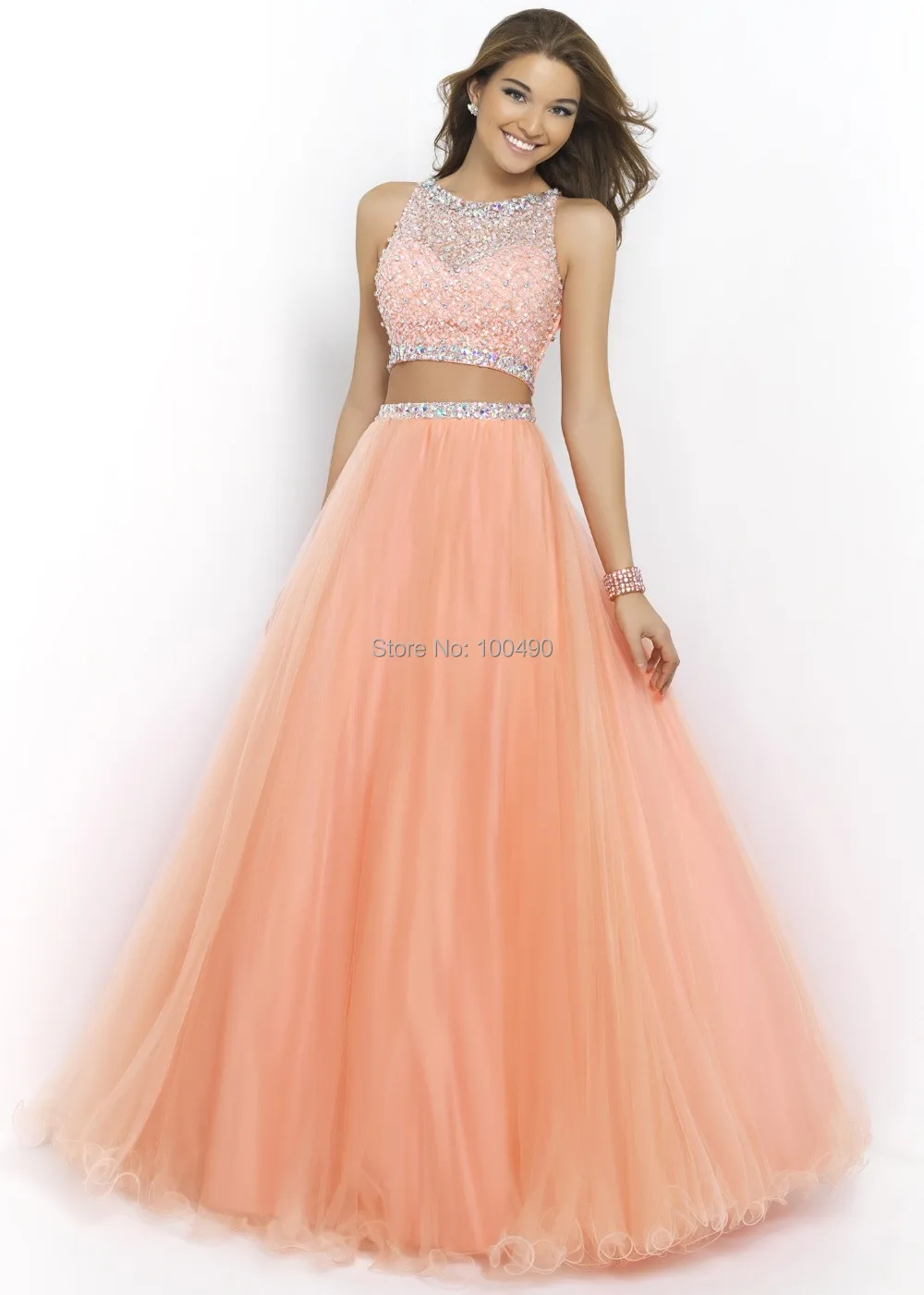 coral color evening dresses