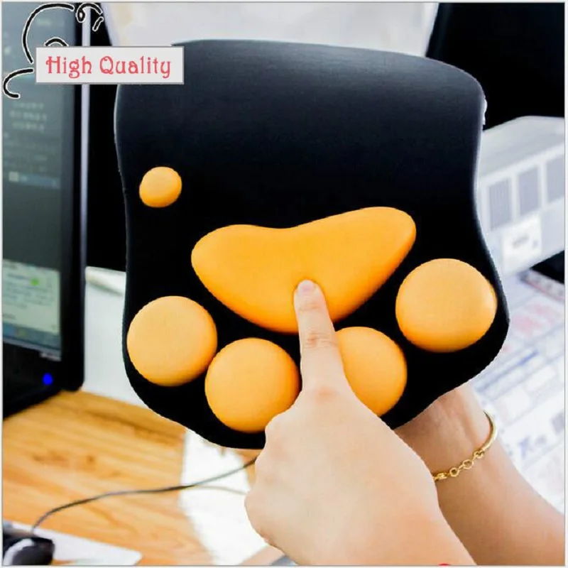 3D Cartoon Mouse Pad Cute Cat Claw Thickening Laptop Wrist Rest