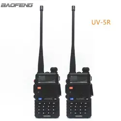 2 шт. Baofeng UV-5R двухстороннее радио Черный Dual Band 136-174 мГц и 400-520 мГц любительских Walkie Talkie Ham UV5R радио
