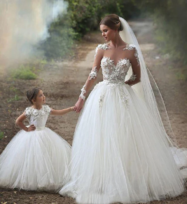 Платья для мамы и дочки для свадьбы Семья lookmommy одежда для матери и ребенка платье мама и дочь белые платья для вечеринки и свадьбы