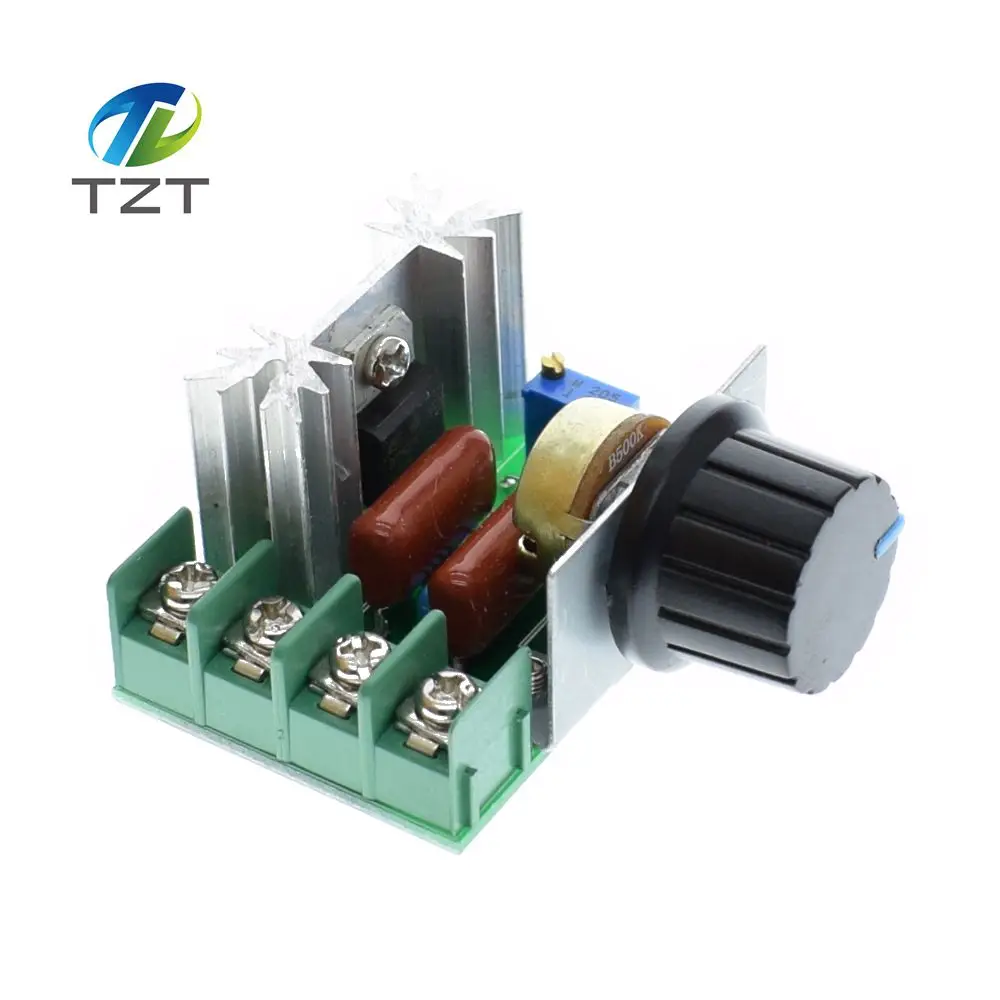 

TZT AC 220V 2000W SCR Voltage Regulator Dimming Dimmers Motor Speed Controller Thermostat Electronic Voltage Regulator Module