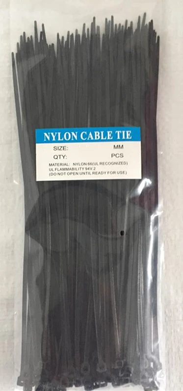 100 шт. 8x400 8*400 мм(7,2 мм Ширина) Черные, белые, красные Nylon66 Сетевой электрический провод шнура застежка-молния Self-кабельная стяжка - Цвет: 8x400