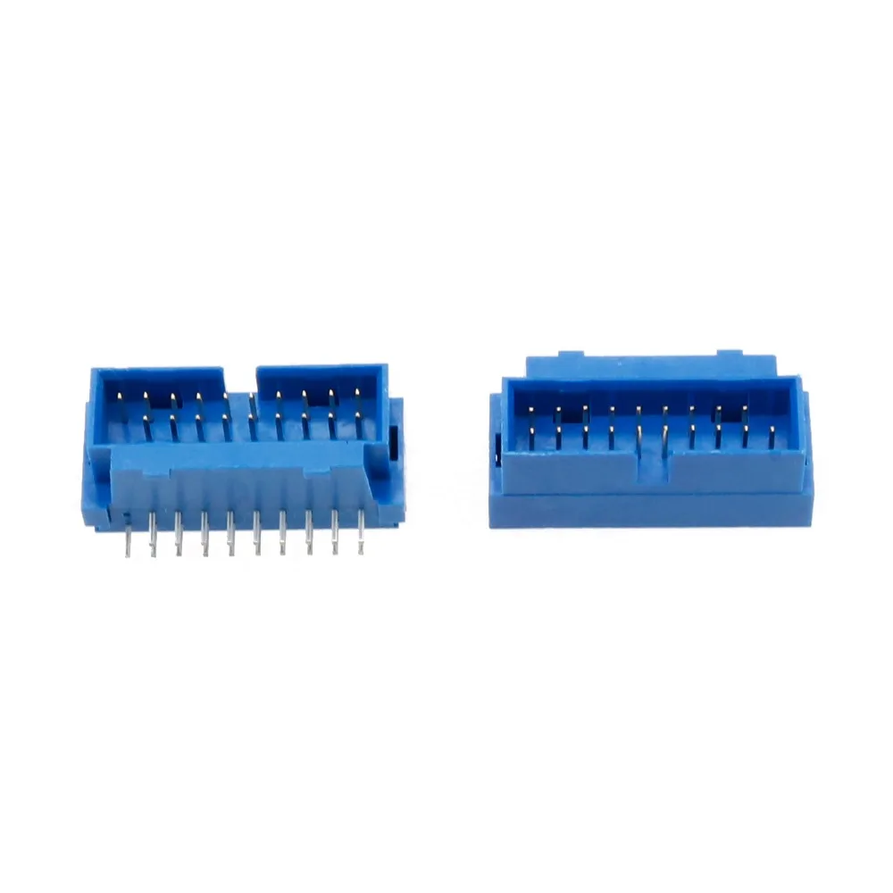 YuXi 1 шт. USB 3 0 19pin 20pin папа 90 градусов материнская плата разъем chassisplugged