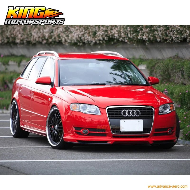 Fits 06-08 Audi A4 B7 Type A Front Bumper Lip Spoiler Bodykit Poly Urethane Global Free Shipping Worldwide