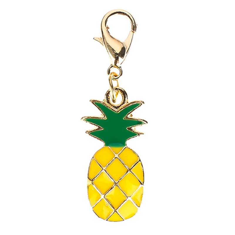 New Arrivel Pendant Yellow Pineapple Keychain Silver Color Keychains