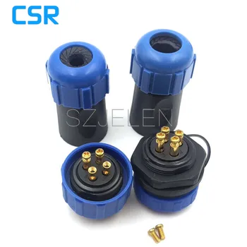 

SP2110, No need to weld (connect by the metal screw) waterproof Connector 4pin plug and socket , outdoor link wire connector