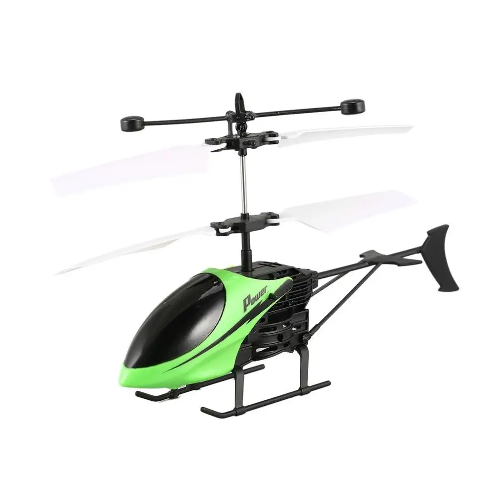 D715 helicopter Flying Mini Infrared Induction LED Flashing light RC Helicopter Drone Remote Control Aircraft for Kids Toys Gift - Цвет: green