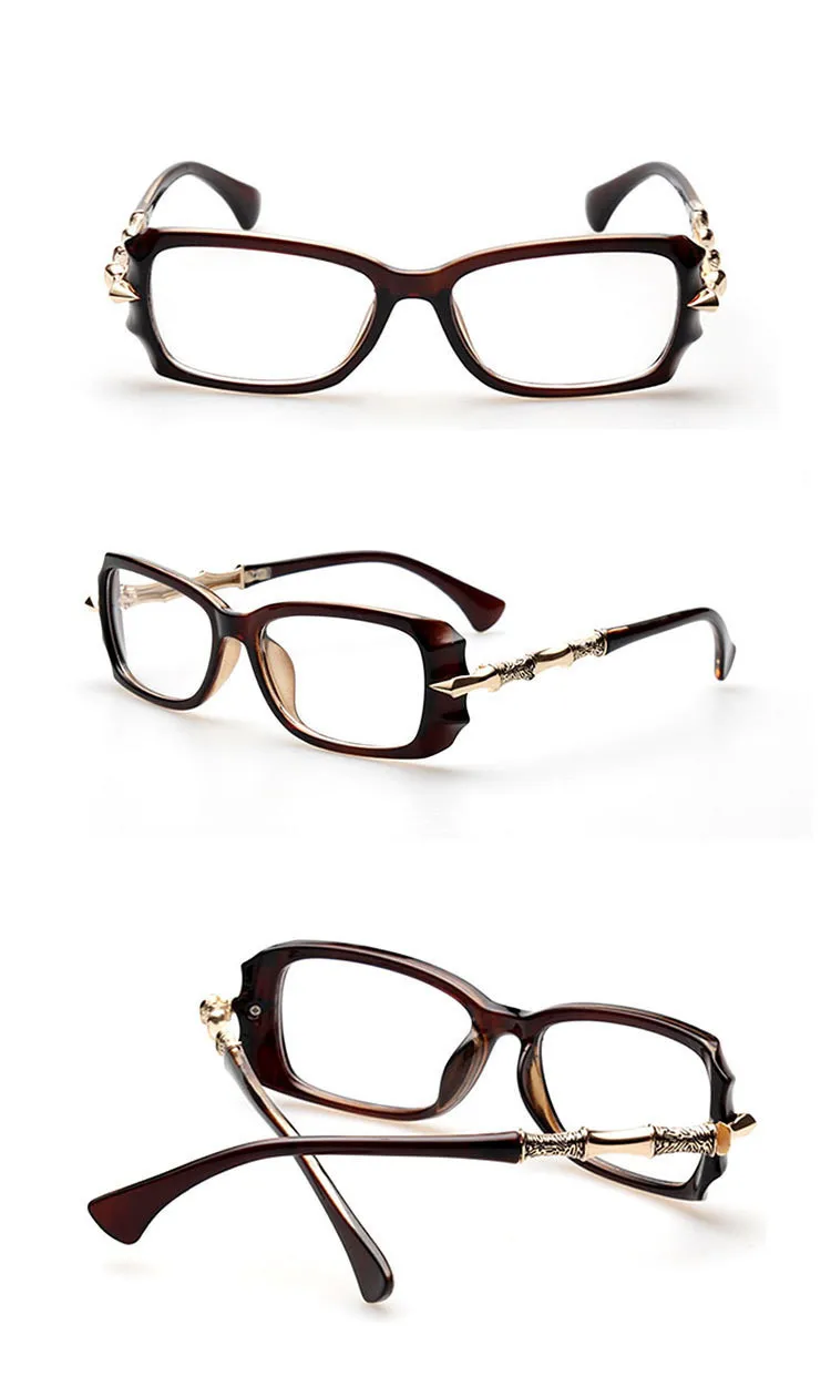 Чашма украшения новейшие женские оптические очки близорукость очки оправа по рецепту очки оправа - Цвет оправы: Brown