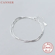 Многослойные браслеты-цепочки для женщин, модные браслеты из стерлингового серебра 925 пробы, женские свадебные украшения, подарки, pulseras mujer C40