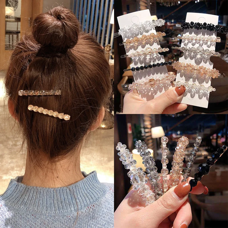 

Hairpin Pin Gift Hair Accessories Bobby Crystal Hair Clip Barrette Women Acrylic