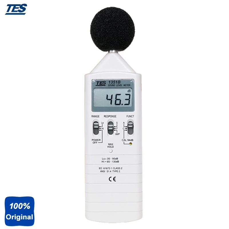 Noise Level Meter Sound Level Meter 35 100dB 65 130dB TES1351Bin Sound