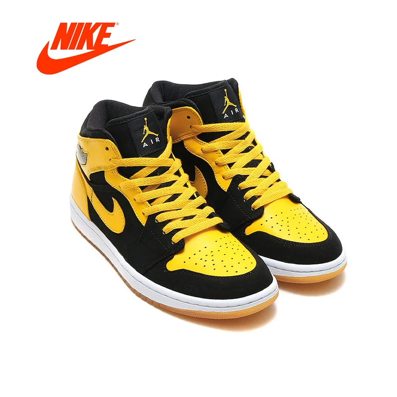 Air Jordan 1 Mid Men's Basketball Shoes Original New Arrival Authentic Nike AJ1 Joe Sneakers Outdoor Non-slip Shoes