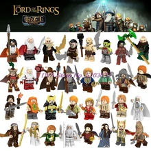 Властелин колец фигурки Arwen Gandalf Bilbo Baggins Thorin Thranduil Bombur Frodo Galadriel Aragon строительные блоки игрушки Кирпичи