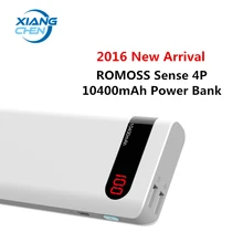 2016 New Arrival Original ROMOSS Power Bank 10400mAh Sense 4P 18650 Powerbank Backup Power Charger External Phone Battery Pack