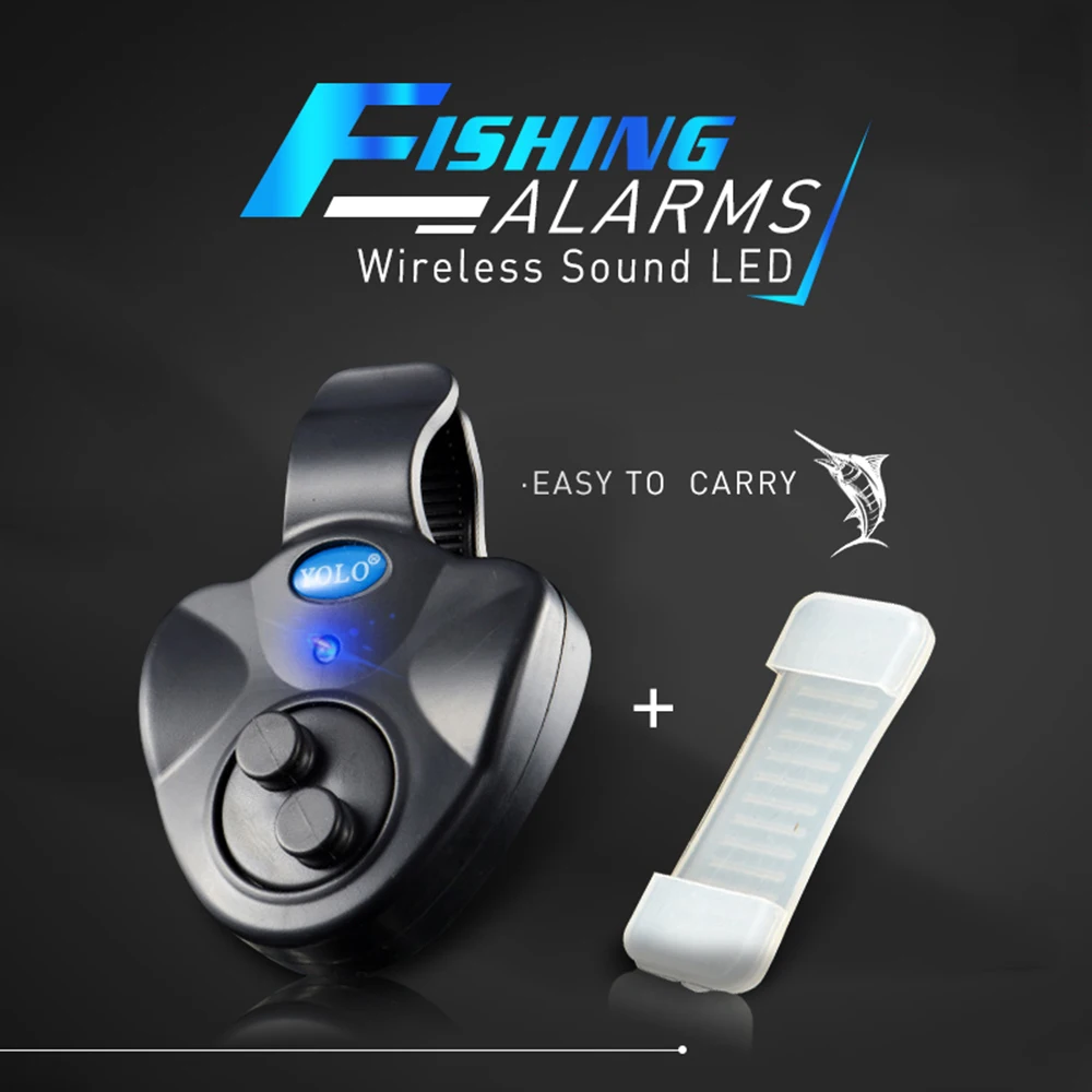 font b Electronic b font Wireless Fishing Bite Alarm Bell Sound Running LED Sensitive fishing