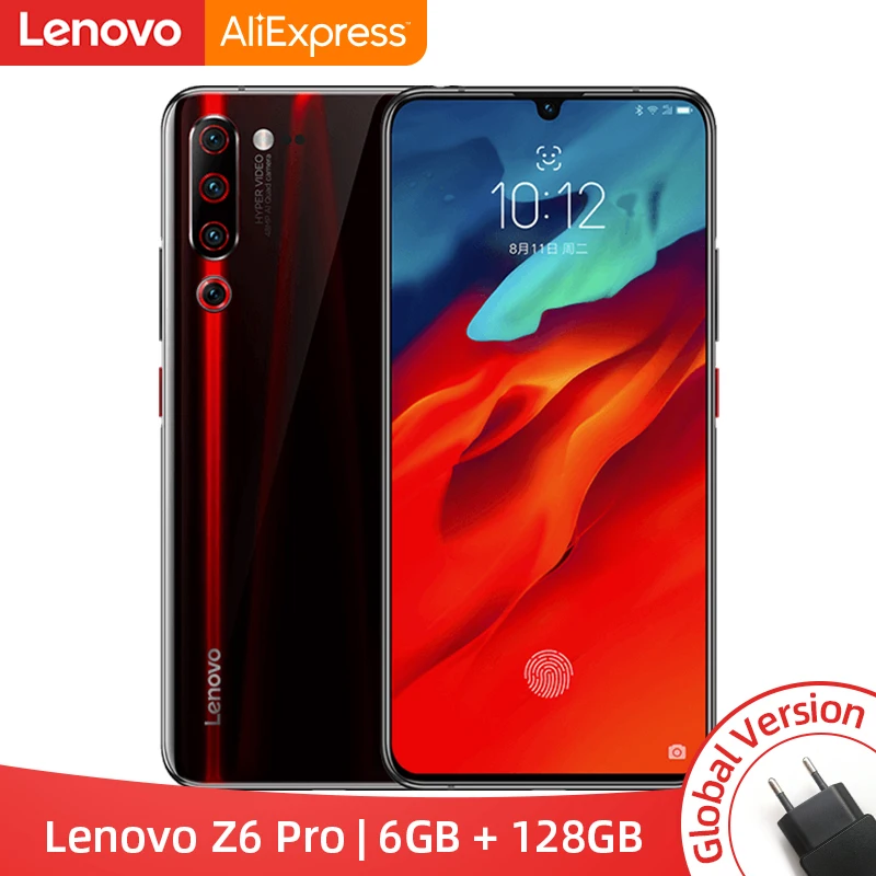 

Global ROM Lenovo Z6 Pro 6GB 128GB Smartphone Snapdragon 855 Octa Core 6.39" FHD Display Rear 48MP Quad Cameras