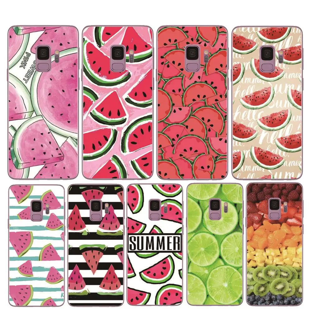 Summer Fruit Lemon Watermelon Pattern Cell Phone Case For Samsung J3 J5 J7 A3 A5 A7 2016 17 A8 Plus 2018 S6 S7 Edge S8 S9 |