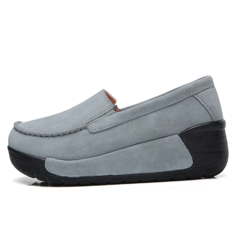 Autumn Spring Moccasins Women Flats Platform Shoes Woman Round Toe Slip-on Loafers Ladies