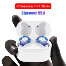 Yolord туры Hi-Fi стерео автоматическое выравнивание Беспроводной Bluetooth 5,0 пламени красочный воздушный Мощность коробка наушники-капельки дляимузыка наушников