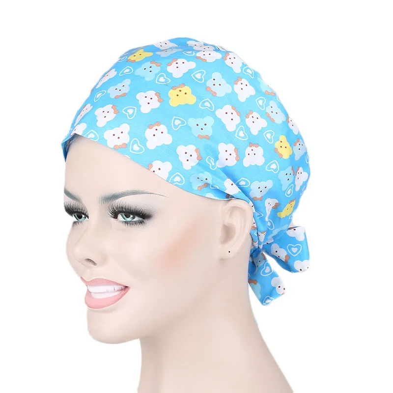 

Scrub Cap Nurse Doctor Surgical Unisex Hospital Adjustable Medical Caps Scrub Lab Clinic Dental Operation Hat for Doctor Nurse