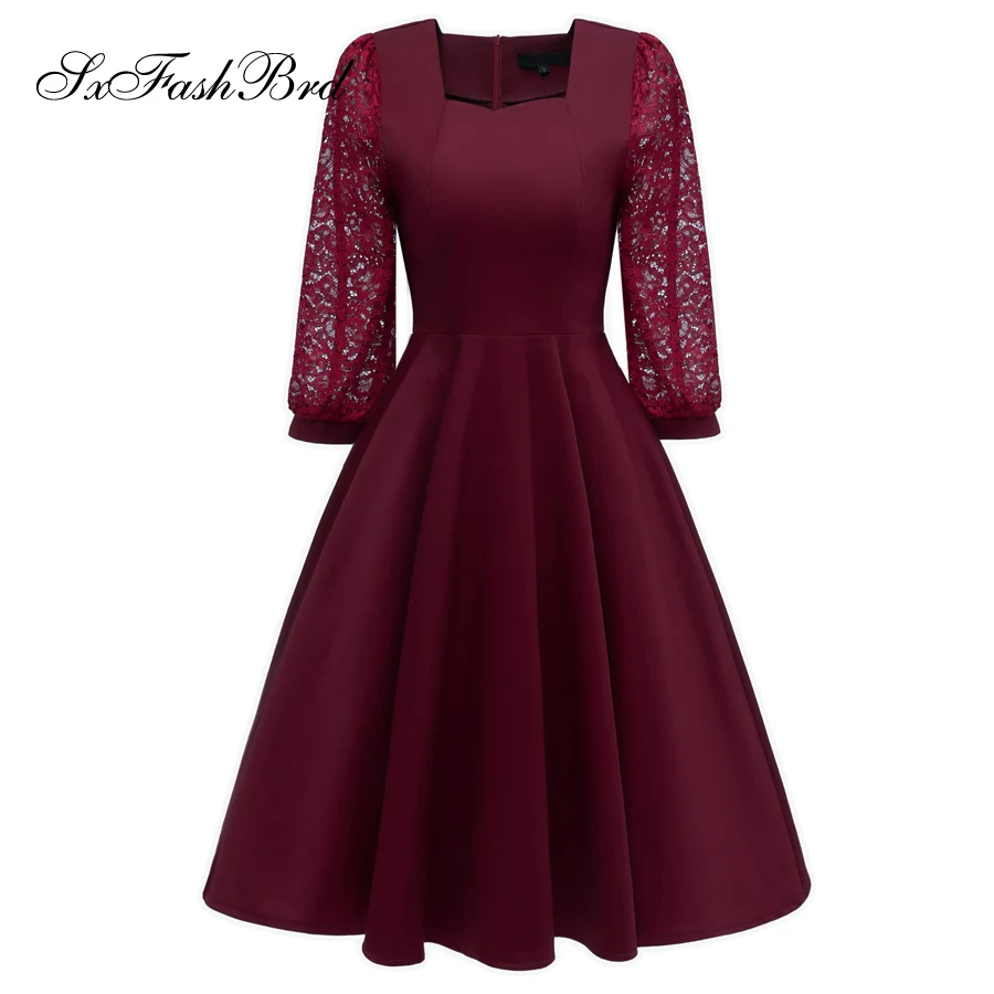 Vestido De Noche возлюбленная с длинной шеей рукава Формальные Элегантные короткая длина до колена Атлас женское вечернее платье вечерние платье