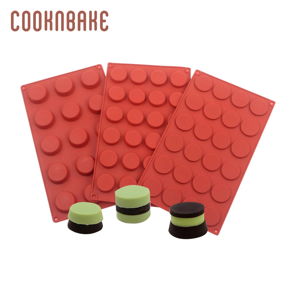 

COOKNBAKE Silicone mold for cake pastry baking round bisciut cookies mould handmade soap jelly pudding form cake decoration