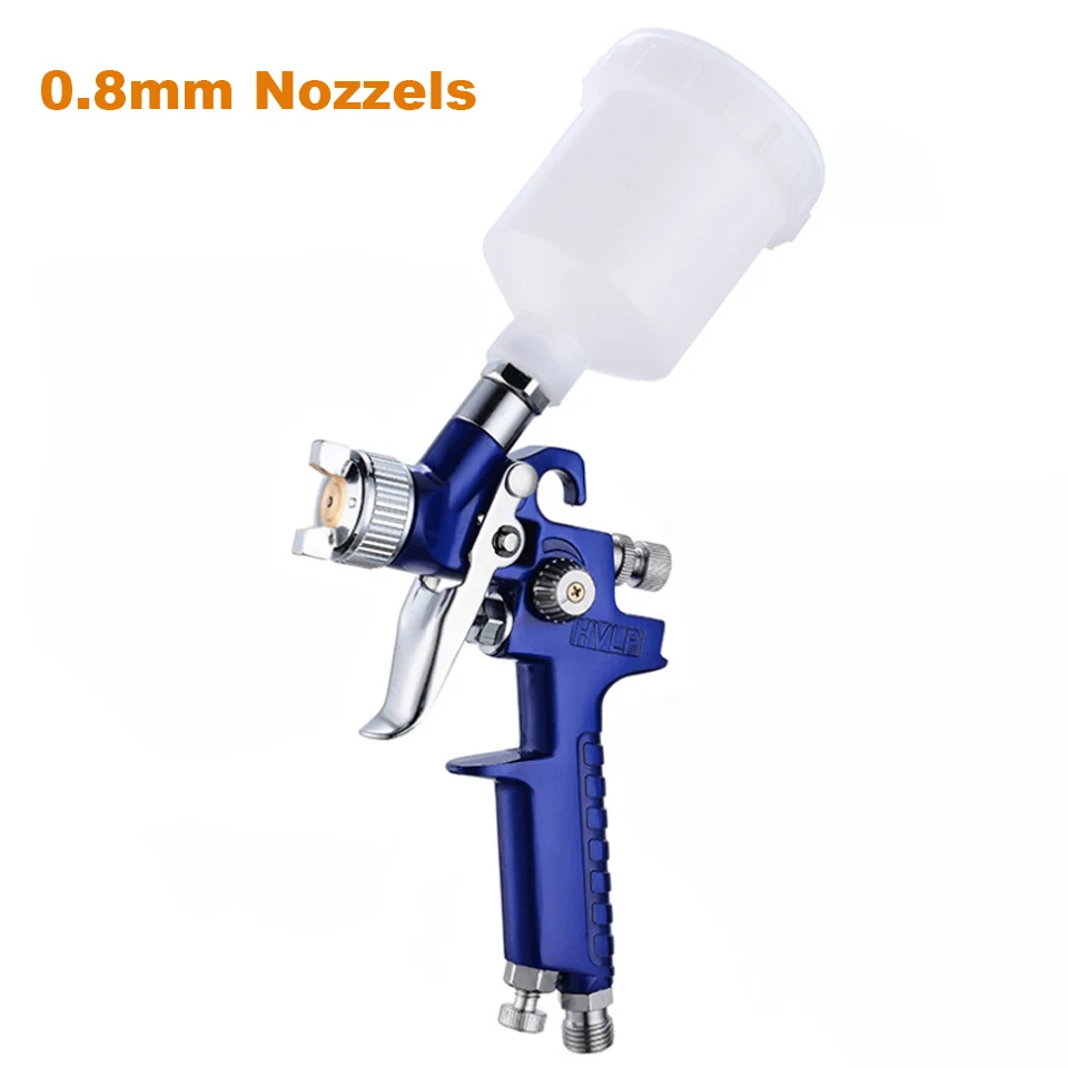 GOXAWEE Paint Spray Gun HVLP Air Compressor Professional Airbrush For Painting Airless Sprayer Paint With 0.8mm-1.7mm Nozzles