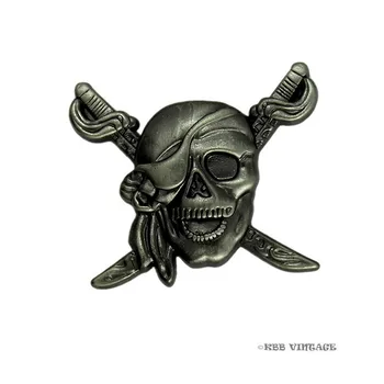 

(KBM07) Wholesale 50pc 1-2/5'' Western Decor Pirate Concho Saddle Tack Belt Concho Leathercraft Gunmetal