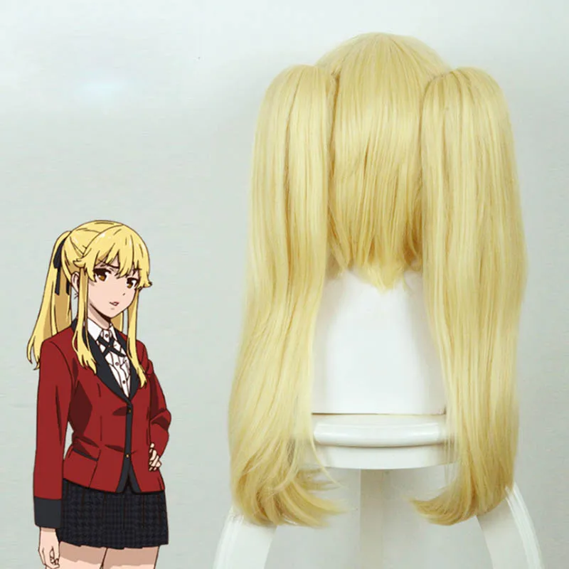 Coshome Kakegurui Compulsive Gambler Cosplay Wigs Jabami Yumeko Momobami Kirari Black Yellow Gray Wig (10)