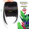AliLeader Neat Front False Fringe Clip In Bangs Hairpiece With High Temperature Synthetic Hair ► Photo 3/6