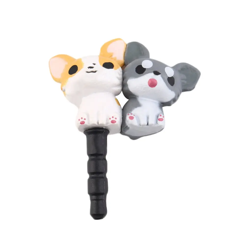 

8 Pcs Cute Puppy Dog 3.5mm Anti Dust Earphone Jack Plug Stopper Cap For Phone New Mobile Phone Dust Plug