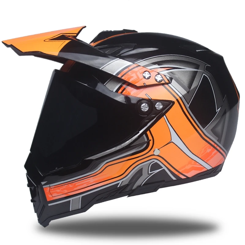 WLT Полный мотоциклетный шлем мотокросс Горные DH гоночный шлем крест шлем capacetes DOT утвержден 128 - Цвет: b4