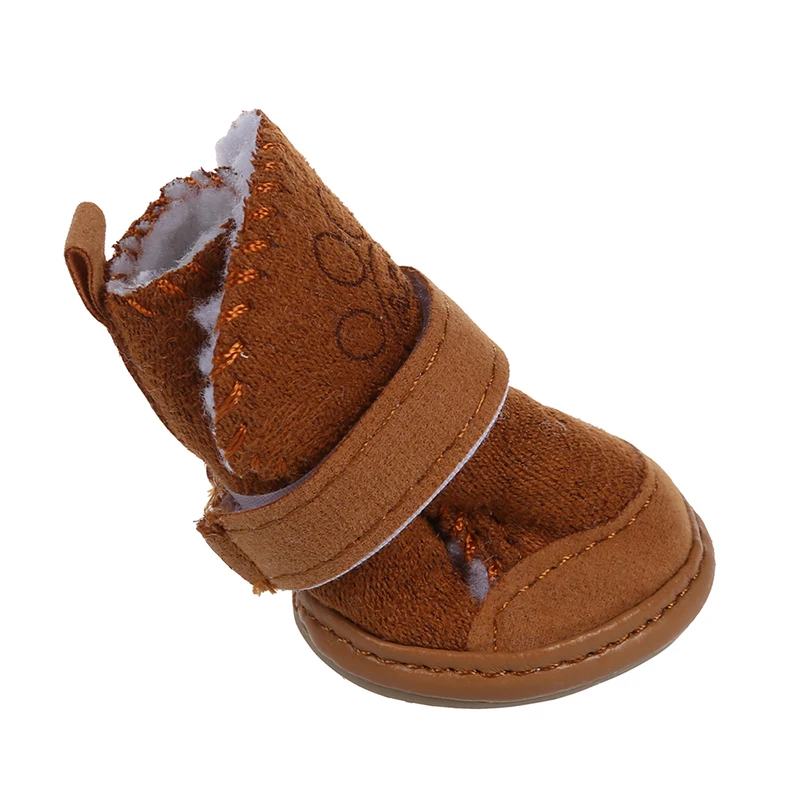 Теплая прогулочная Уютная домашняя собака обувь ботинки одежда 3#-Тан-подходят лапы(прибл.): 1 3/4 ''X 1 1/2''(Д X Ш