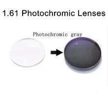 1.61 Aspheric Photochromic Lenses Sunglasses Lens with Degree Single vision Photogray prescription RX lenses for myopia