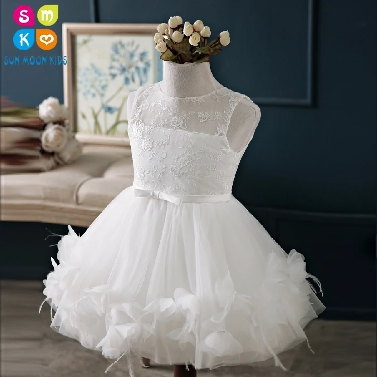 

Free Shipping Retail Girl Dresses White Tulle Petral Party Summer Princess Baby Girl Dresses Wedding Dress Birthday Lace