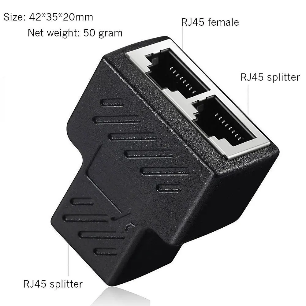 10 шт. RJ45 Сплиттер Адаптер от 1 до 2 портов USB к разъем адаптер кабель 8P8C удлинитель