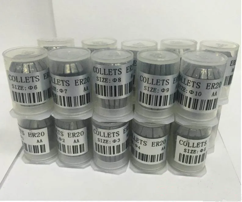 

1mm-13mm ER20 Spring Collet chuck Grade AA 0.008mm 8u Precision for CNC milling drilling engraving spindle motor