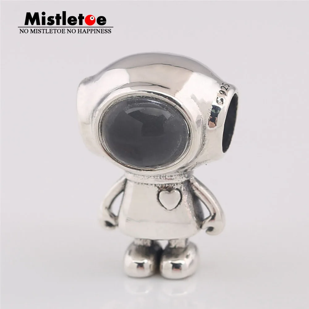 

Mistletoe 925 Sterling Silver Cosmo Tommy Charm, Clear CZ Fit European Bracelet Jewelry