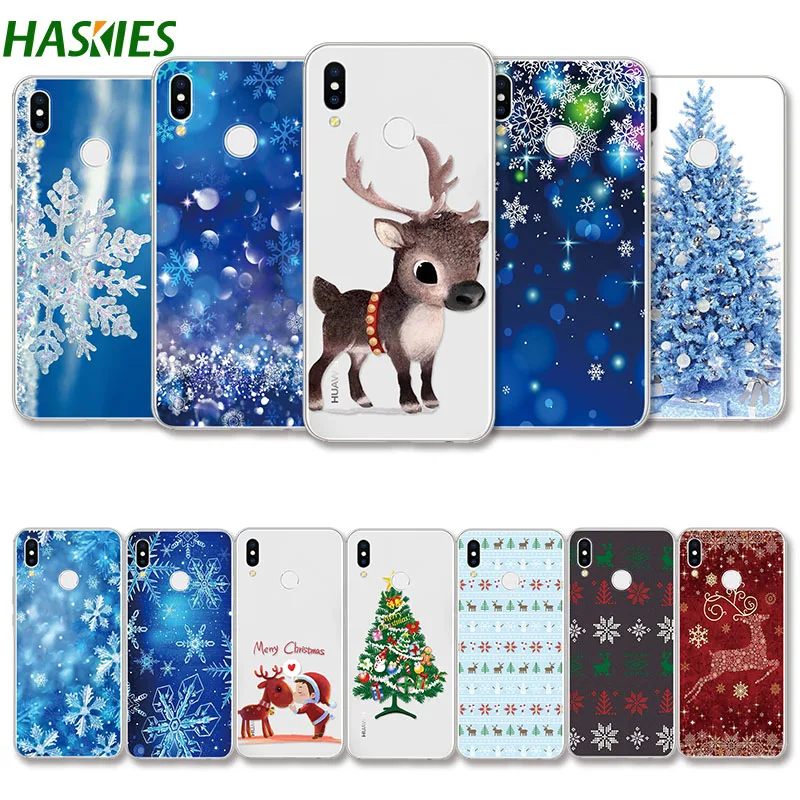 

5.7" Merry Christmas Silicone Thin Soft TPU for Huawei Honor 7A Pro Case for Huawei Enjoy 8E / Y6 Prime 2018 Case Coque Cover