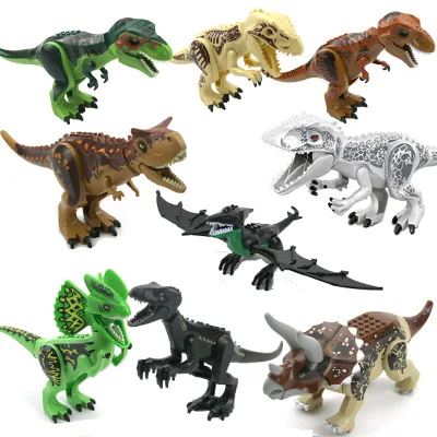 

For legoing jurassic Dinosaurs World of park Velocirap Tyrannosaurus Rex Movie Set Models Building Blocks Bricks Toys figures